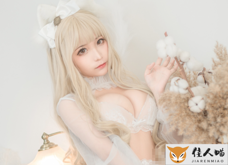 蠢沫沫白猫套，精品cos摄影作品欣赏插图