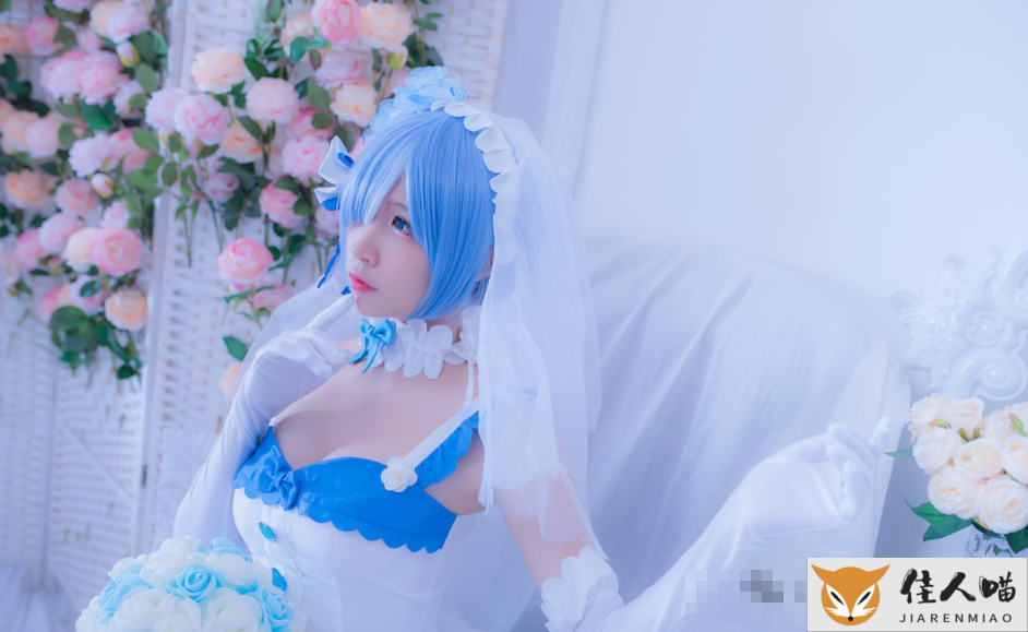【花开绽放的梦幻婚礼】二佐Nisa小姐姐cos《唯美蕾姆花嫁》插图2