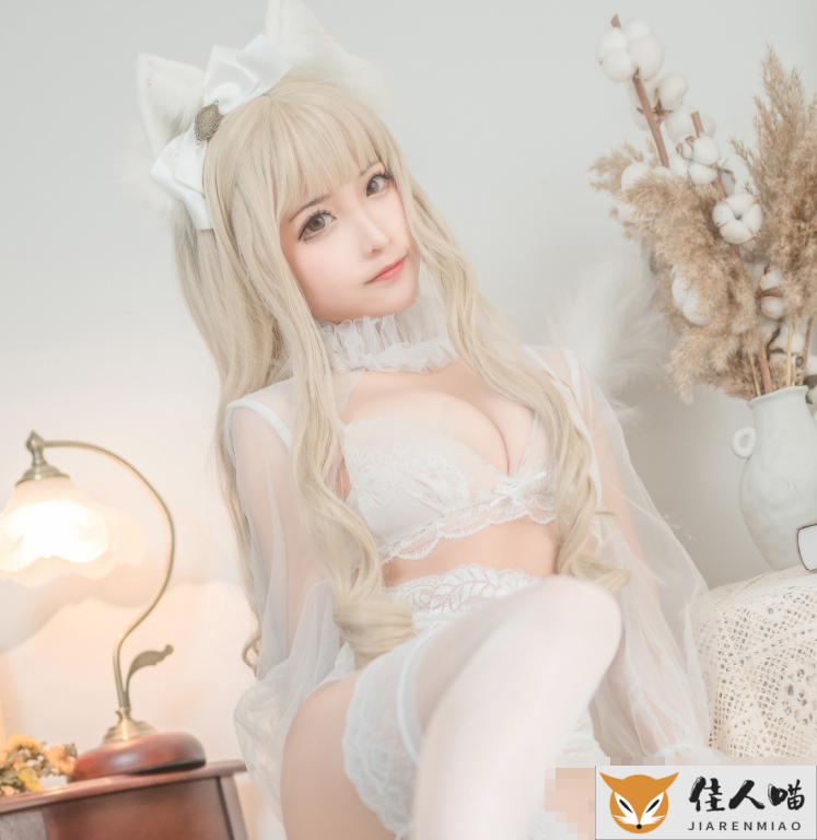 蠢沫沫白猫套，精品cos摄影作品欣赏插图5