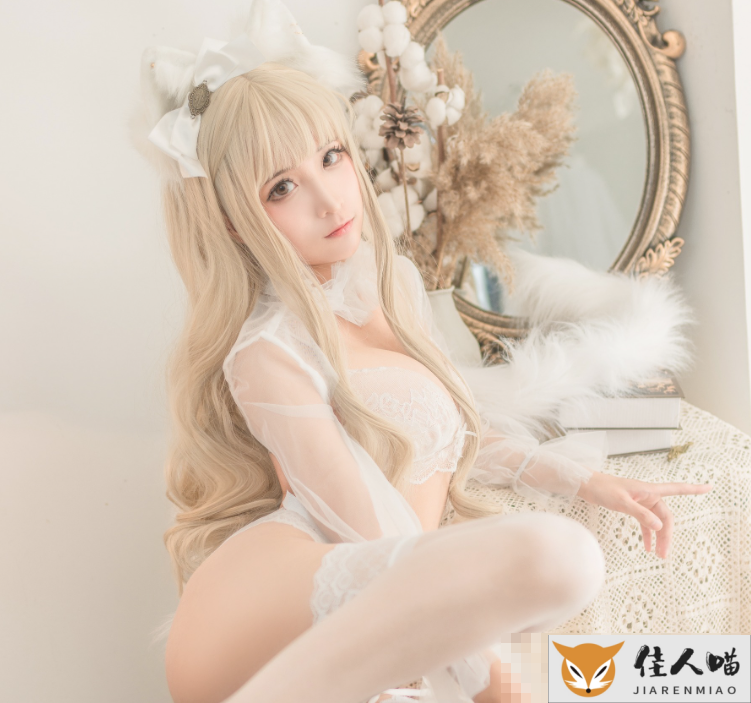蠢沫沫白猫套，精品cos摄影作品欣赏插图6