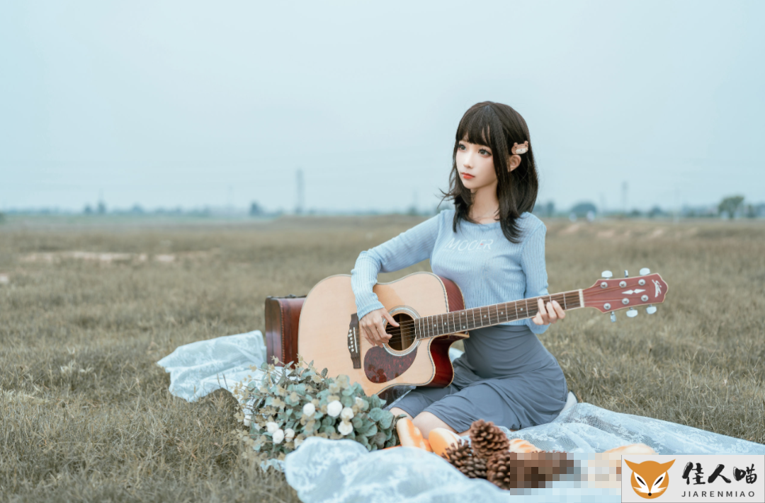 蠢沫沫吉他妹妹女孩插图