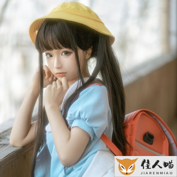 蠢沫沫 小黄帽，精品cos摄影作品欣赏插图5