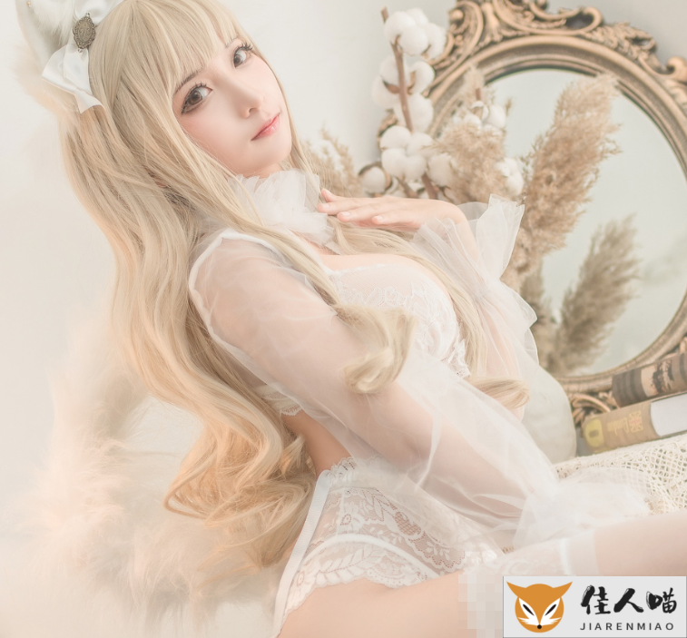 蠢沫沫白猫套，精品cos摄影作品欣赏插图4