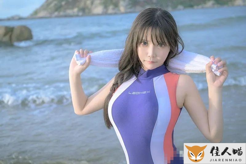 抱走莫子aa/中岛莫之子i竞技泳衣：活力四射的海边写真插图1
