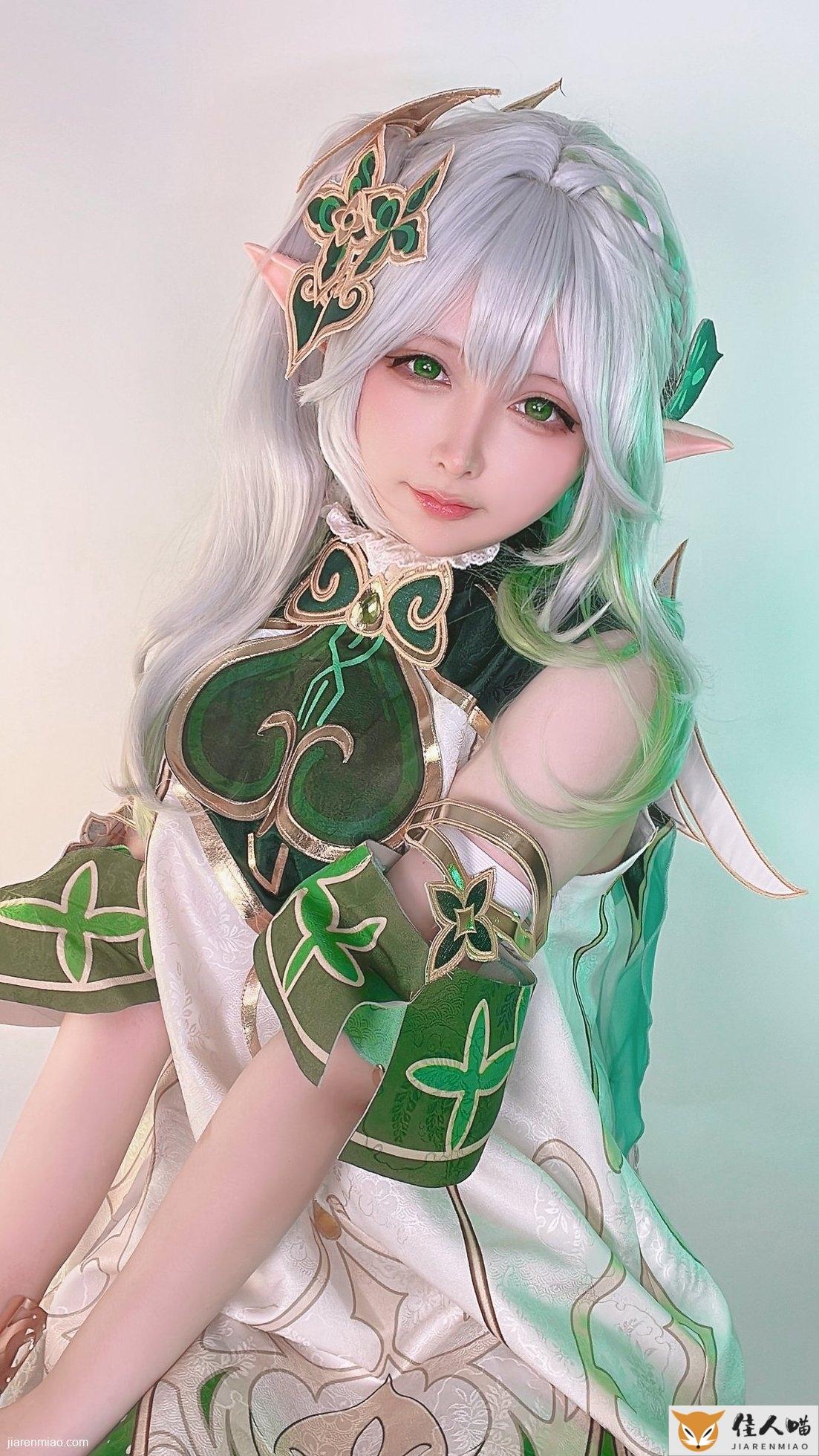 漫展返图：樱梨梨Eriri的小草神cosplay太仙了 cosplay写真 第5张