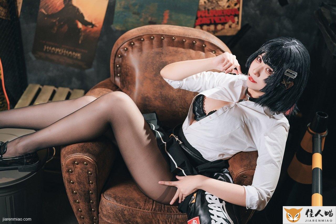 小空sora艾莲乔日常版cosplay 白衬衫黑丝鲨鱼女仆
