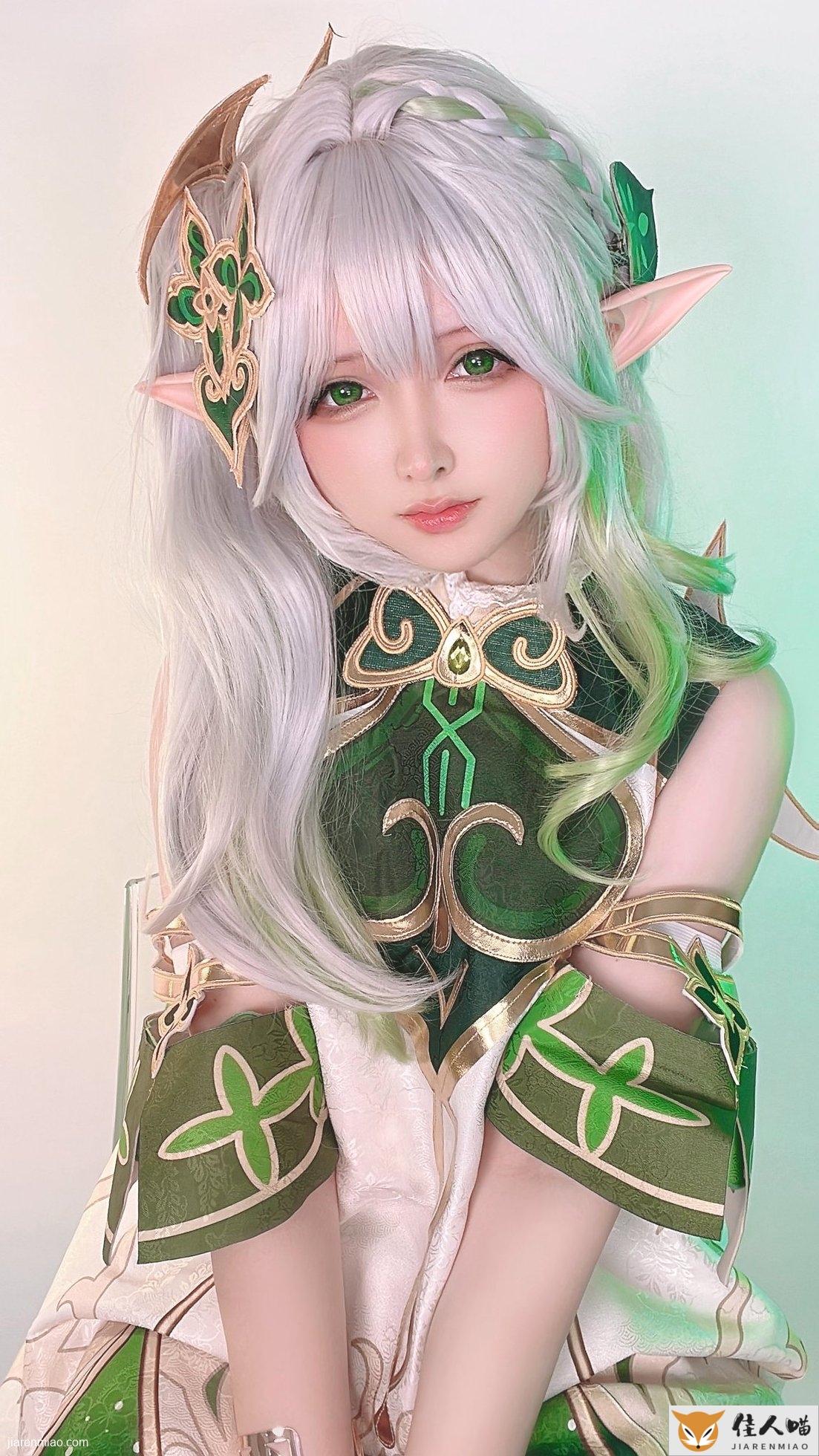 漫展返图：樱梨梨Eriri的小草神cosplay太仙了 cosplay写真 第3张