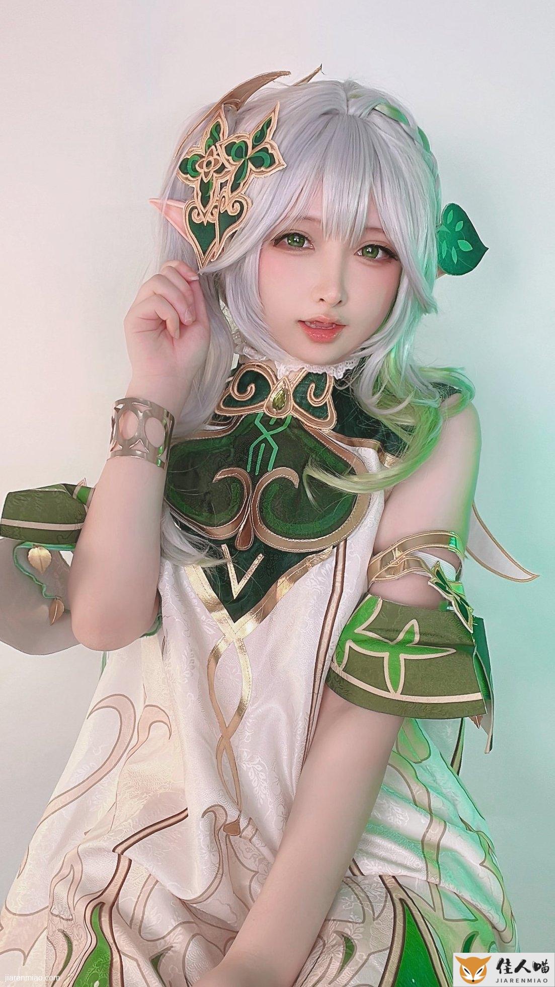 漫展返图：樱梨梨Eriri的小草神cosplay太仙了 cosplay写真 第4张
