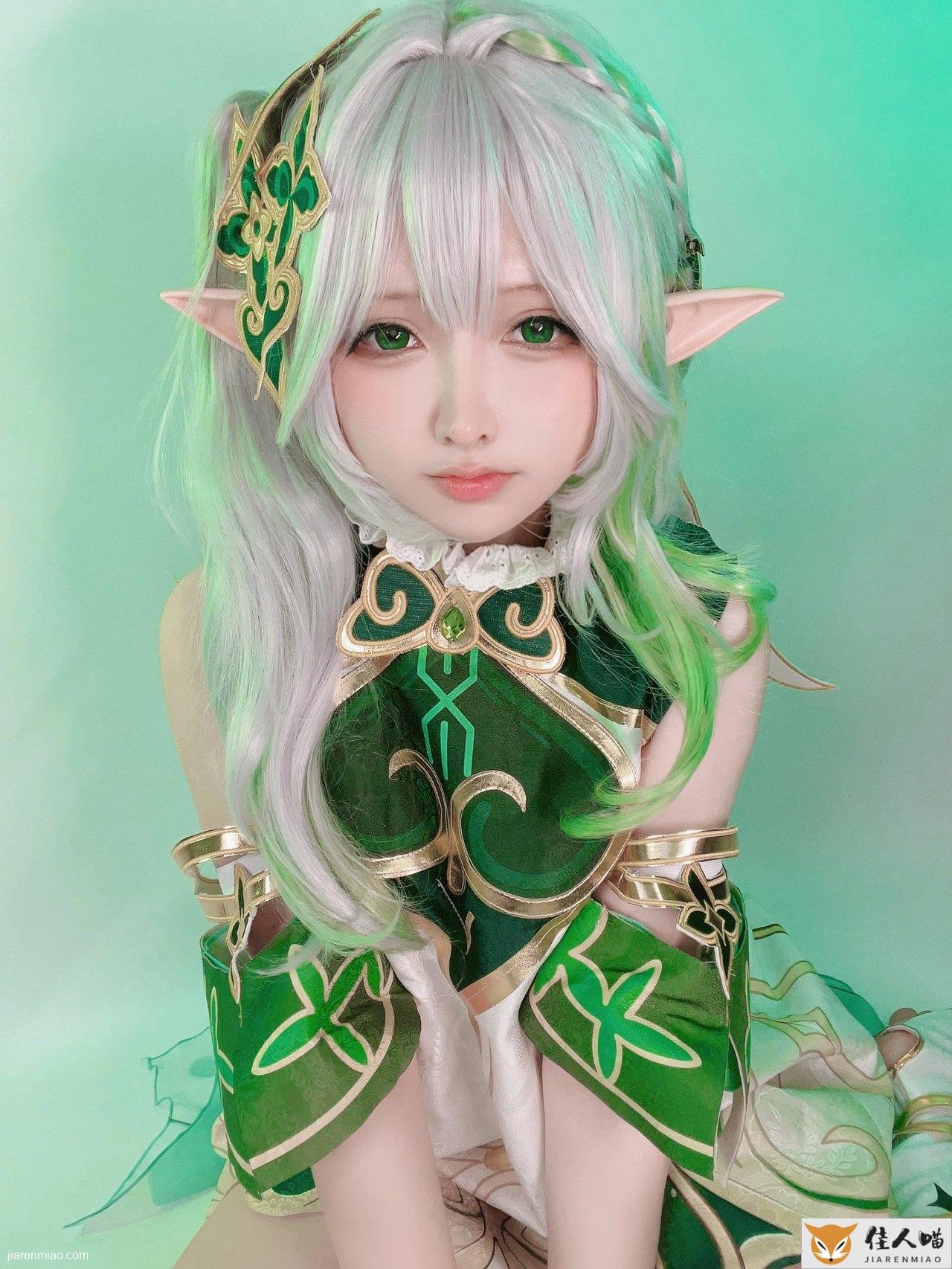 漫展返图：樱梨梨Eriri的小草神cosplay太仙了 cosplay写真 第2张
