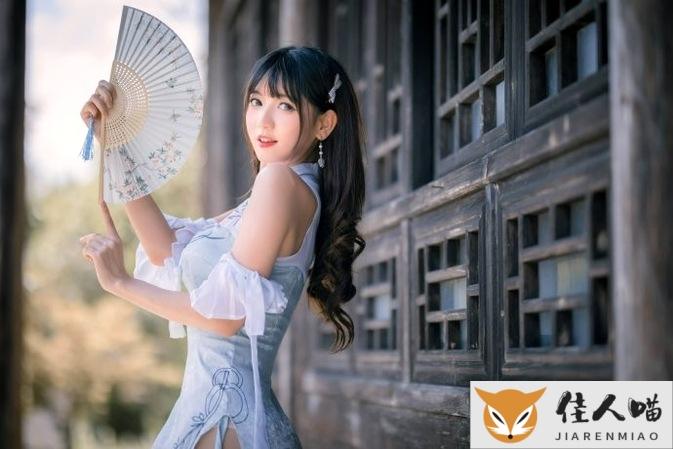 陆卿卿cos图集：法式蔷薇与蓝色旗袍作品资料